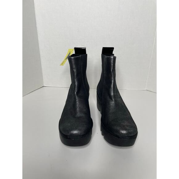 NEW Fly London Bagu Women's Black Suede Wedge Chelsea Boots Size 38 - Picture 3 of 8